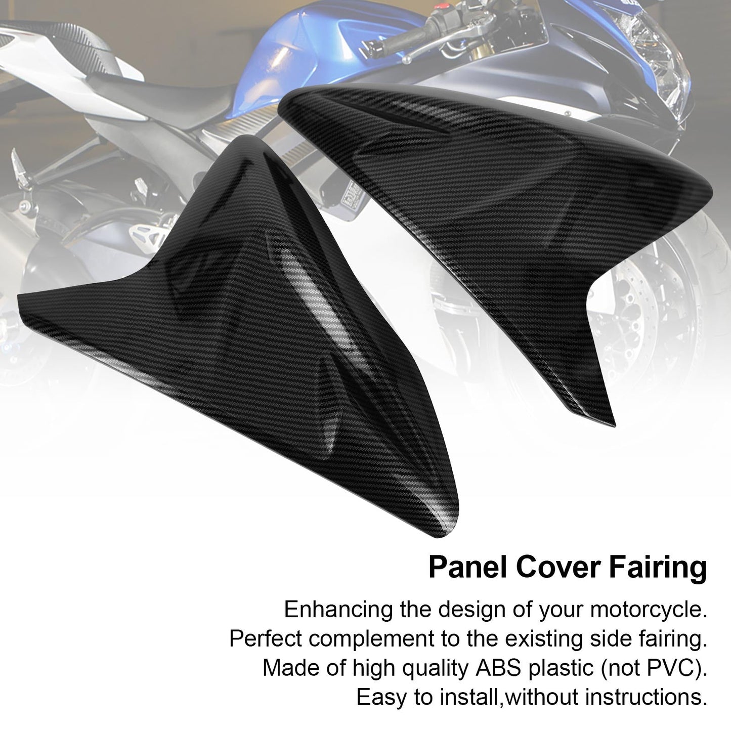 Gas Tank Side Cover Fairing Carbon Look For SUZUKI GSXR 600 750 2011-2019