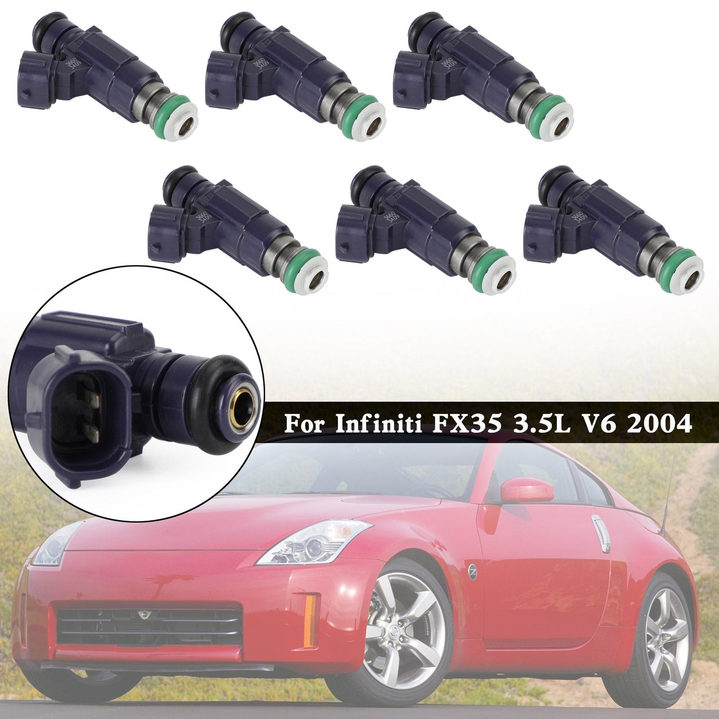 6PCS Fuel Injectors FBJC100 Fit Nissan 350Z 2003-04 Fit Infiniti G35 2003-2004