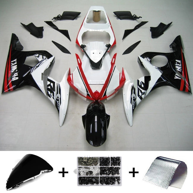 2005 Yamaha YZF 600 R6 Injection Fairing Kit Bodywork Plastic ABS #153