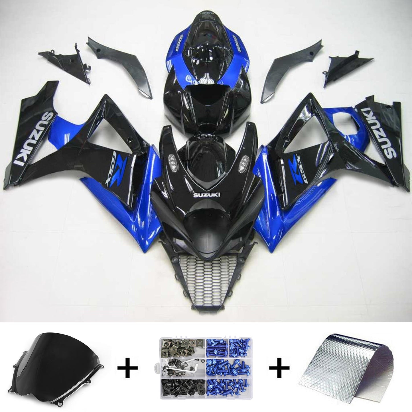 2007-2008 Suzuki GSXR1000 K7 Amotopart Injection Fairing Kit Bodywork Plastic ABS #111