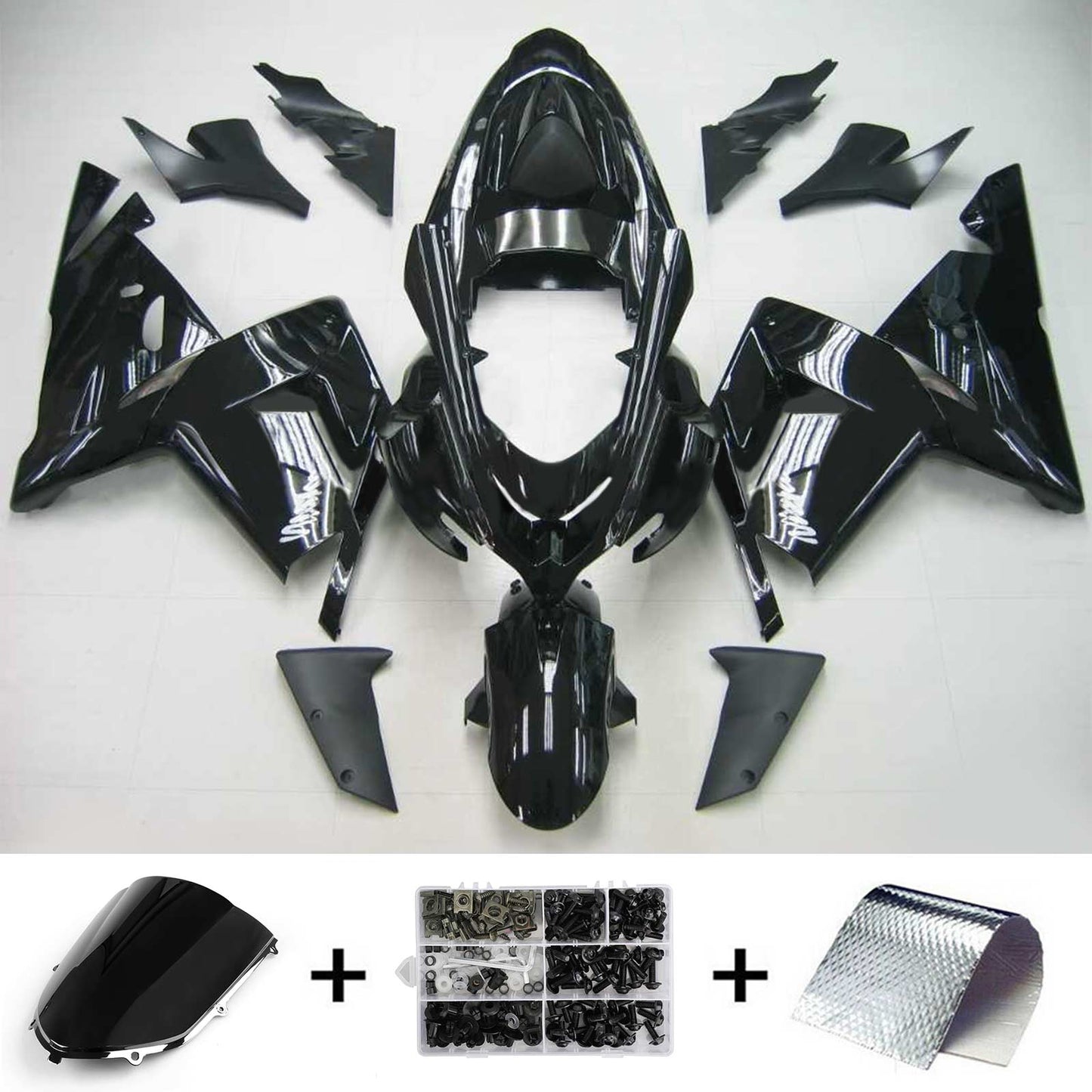 2004-2005 Kawasaki ZX10R Amotopart Injection Fairing Kit Bodywork Plastic ABS #111