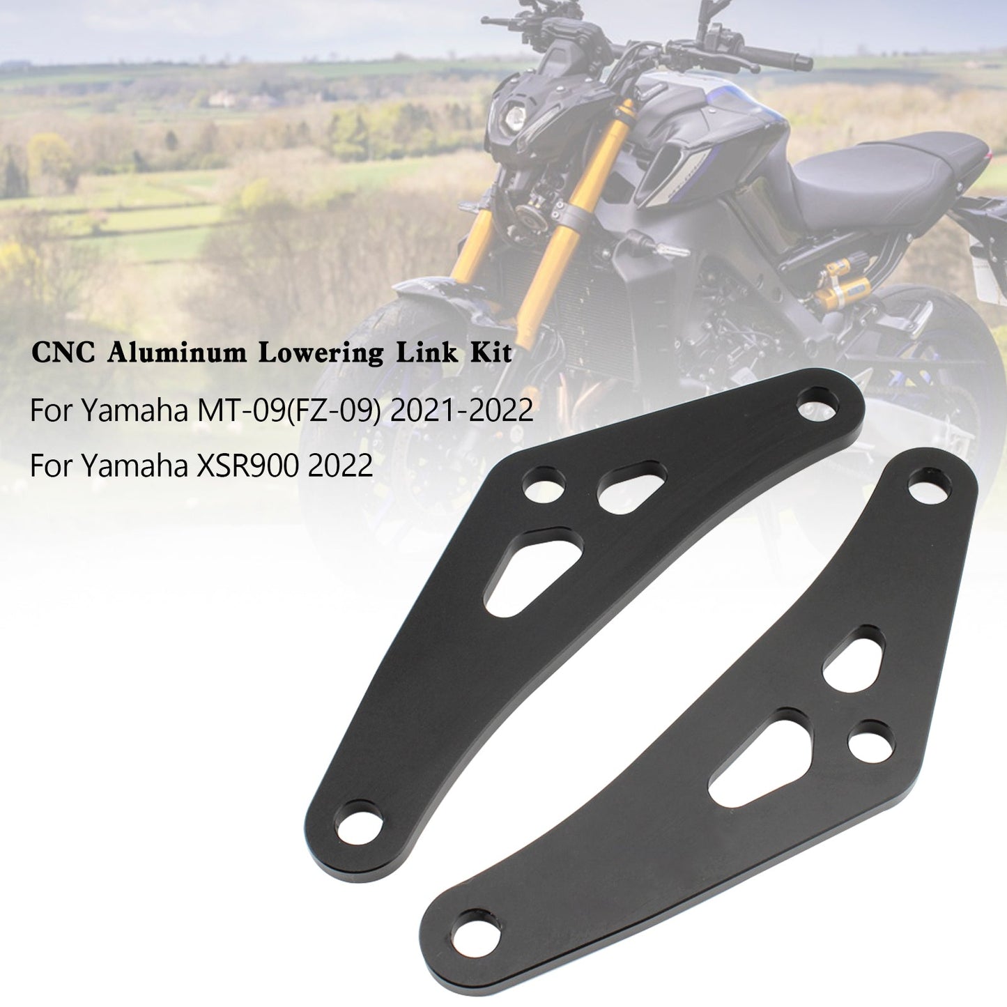 Yamaha 2022 XSR900 / 2021-2022 MT-09 (FZ-09) CNC Aluminum Lowering Link Kit