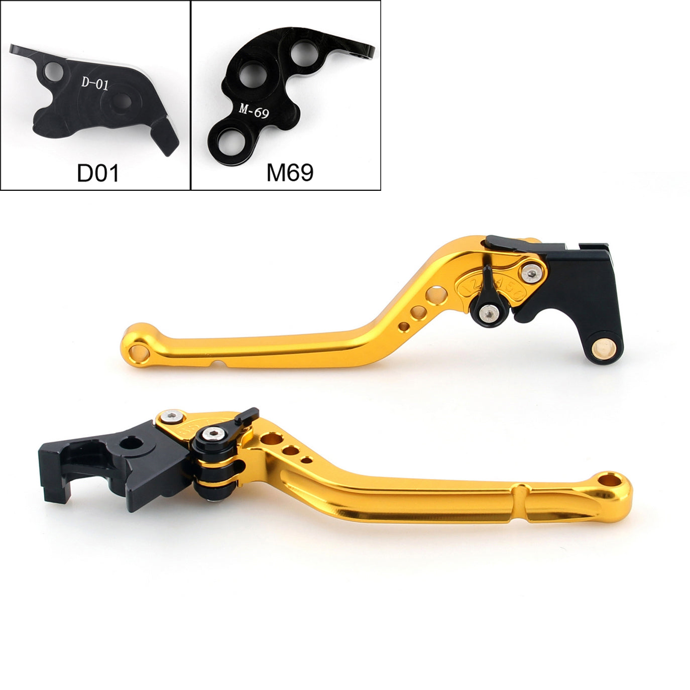 Long Brake Clutch Levers For KTM 990 SMR/SMT 2009-2013 (D01/M69) Black