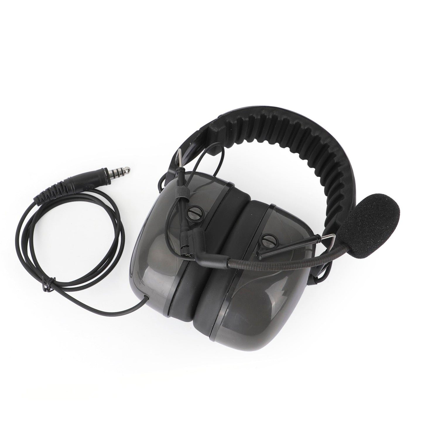 7.1mm Big Plug Tactical Throat Headset 6-Pin U94 PTT For Hytera PD780/700G/580