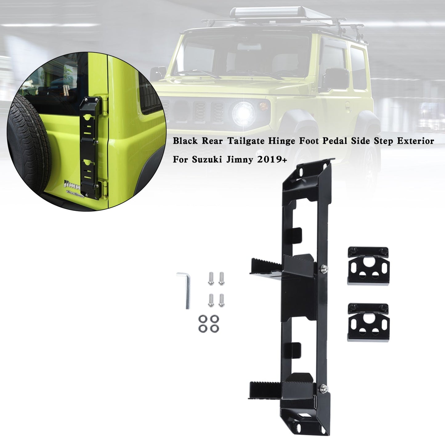 Suzuki Jimny 2019+ Black Rear Tailgate Hinge Foot Pedal Side Step Exterior