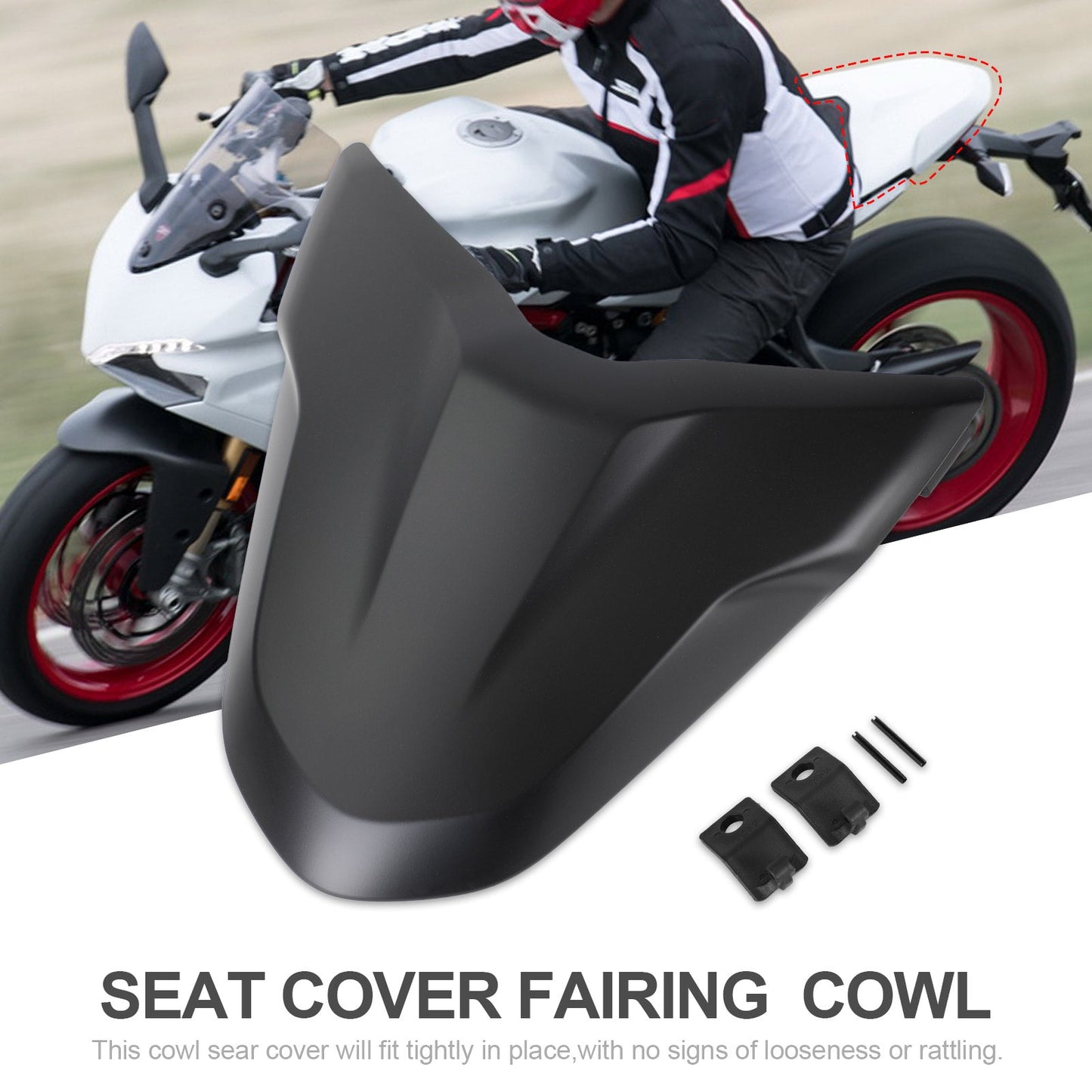 Tail Rear Seat Cover Fairing Cowl For DUCATI Supersport 939 950 All Year Black