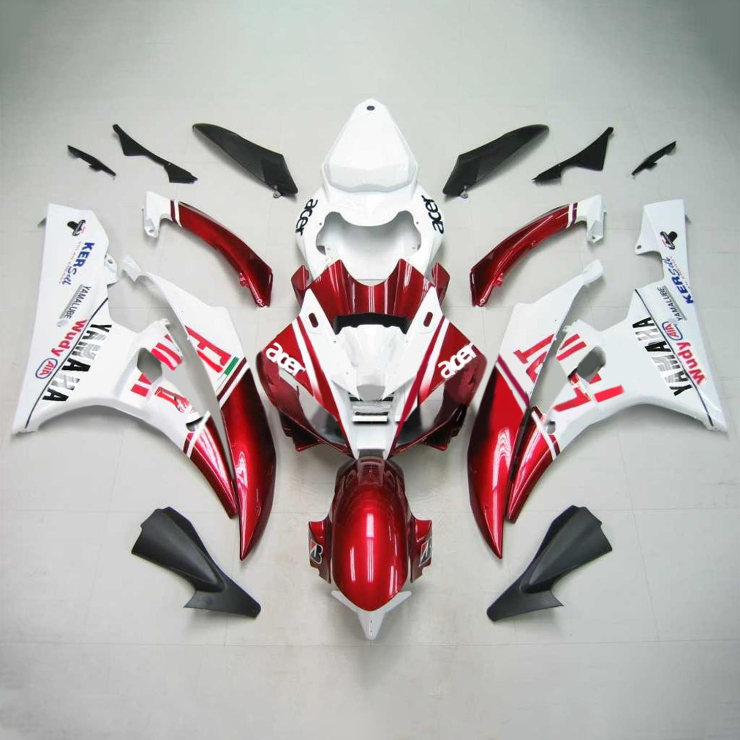 2006-2007 Yamaha YZF 600 R6 Amotopart Injection Fairing Kit Bodywork Plastic ABS #129