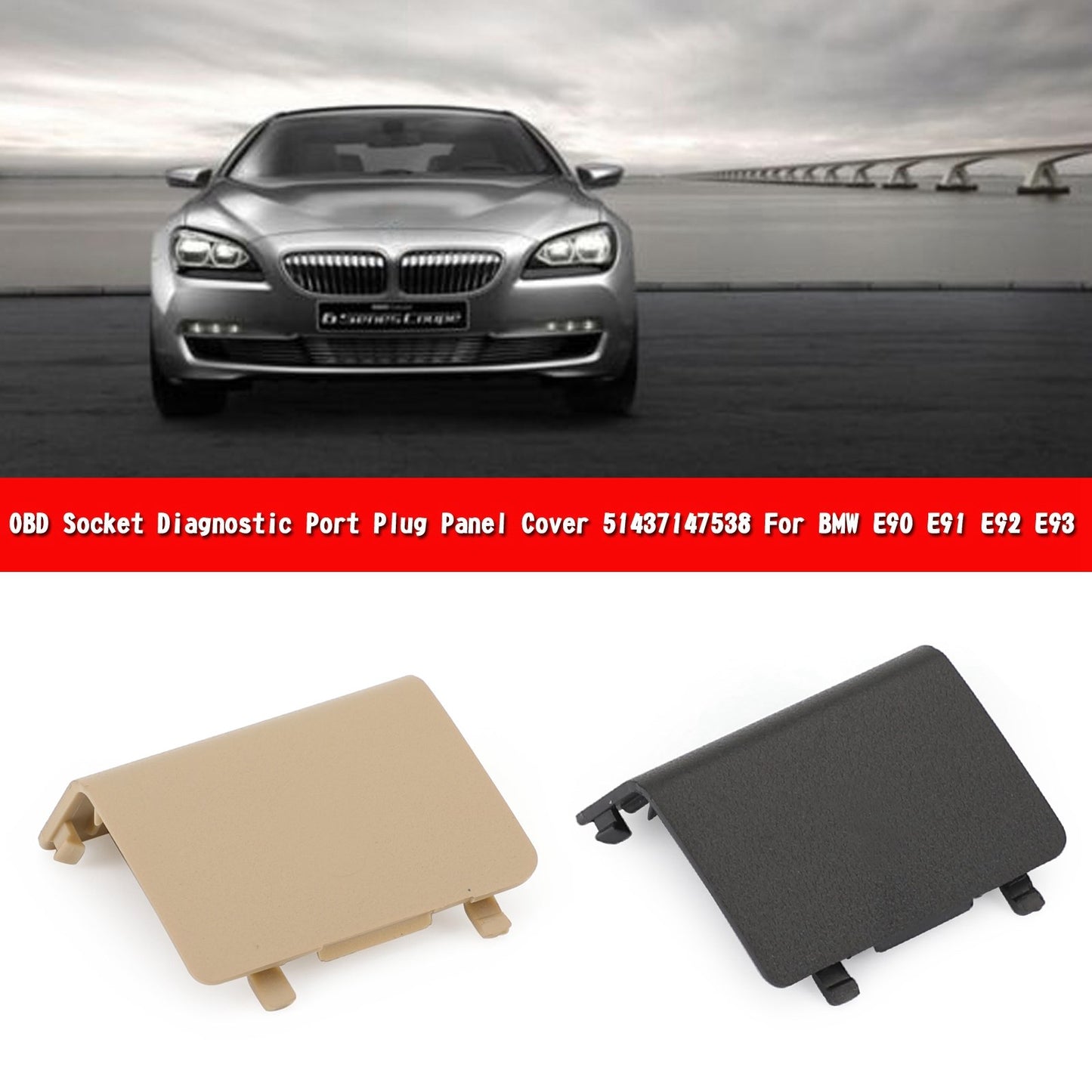 LHD OBD Socket Diagnostic Port Plug Panel Cover 51437147538 For BMW E90 E91 E92