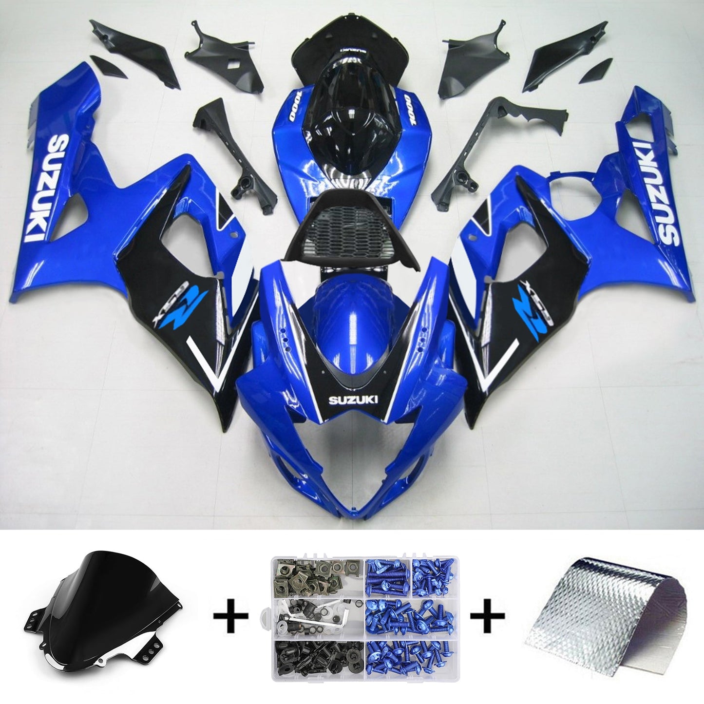 2005-2006 Suzuki GSXR1000 K5 Amotopart Injection Fairing Kit Bodywork Plastic ABS #153