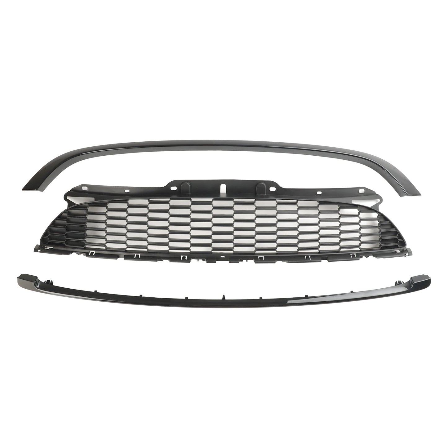 MINI R55 Cooper S & JCW 5-Door Estate 2008-2014 3PCS Gloss Black Front Grille Grill