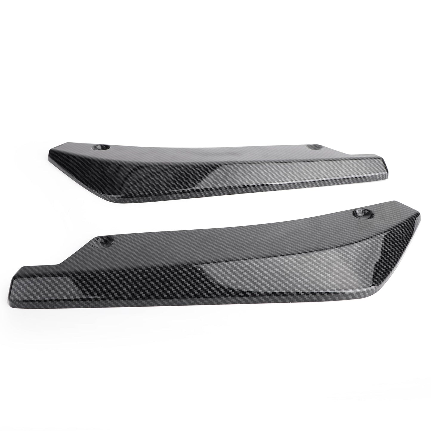 2X Car Rear Bumper Lip Diffuser Splitter Canard Protector Top Carbon Fiber Look