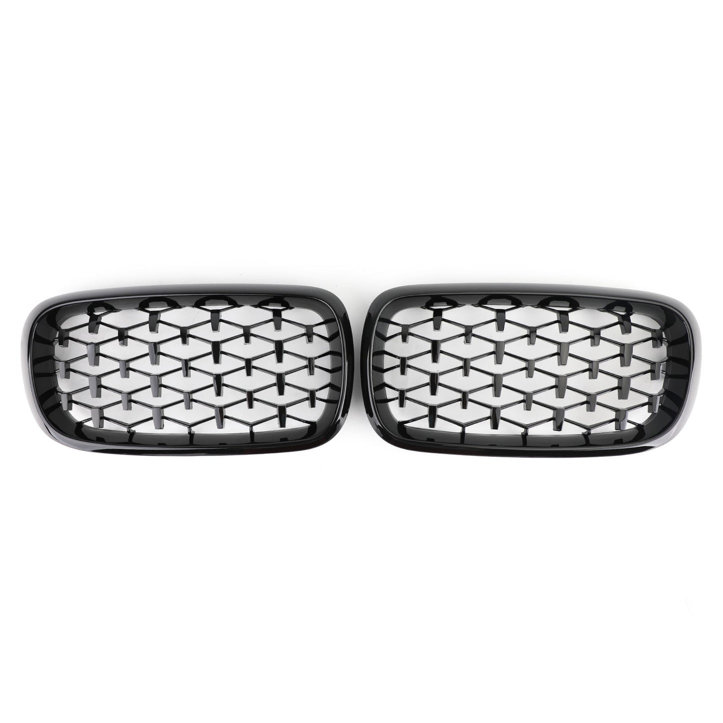 Meteor Black Front Kidney Grille Grill Fit 2014 - 2016 BMW X5 F15 Left & Right