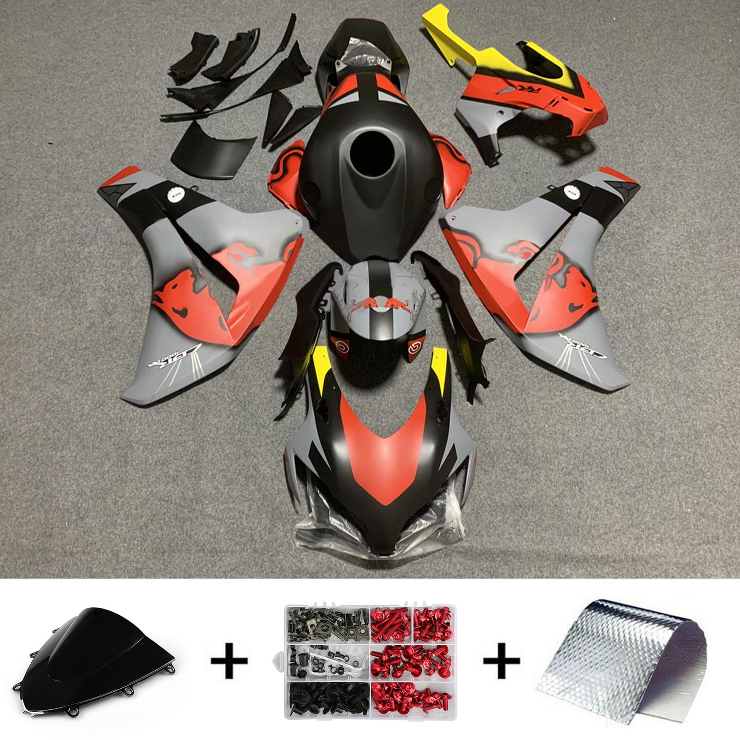 2008-2011 Honda CBR1000RR Injection Fairing Kit Bodywork Plastic ABS#188