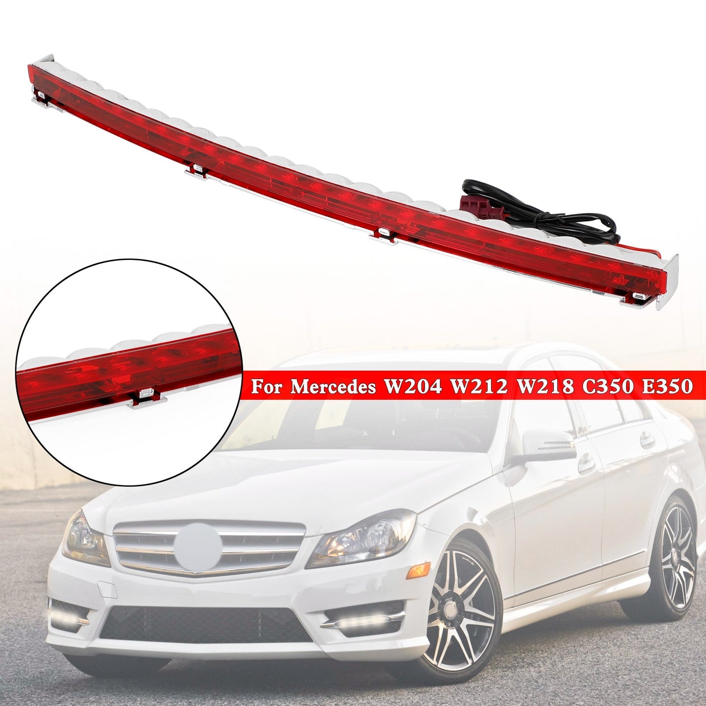 Red Third Stop Brake Light 2048200056 For Mercedes W204 W212 W218 C350 E350