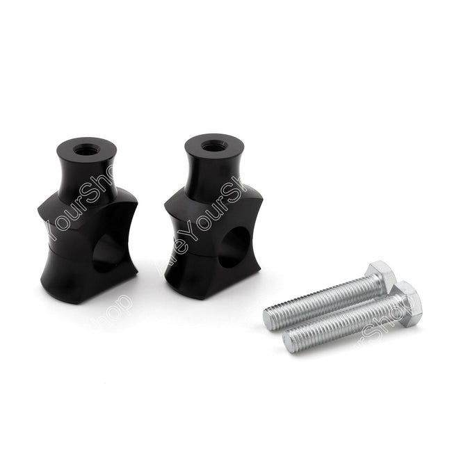 1" 25mm Black Handlebar Risers Clamp For Harley Fat Boy Dyna Sportster Touring