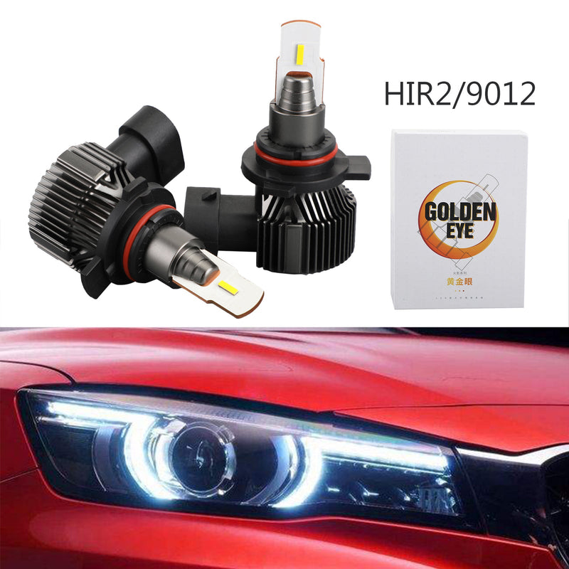 Pair HIR2/9012 12V20W 2000LM 2700K Front Car LED Headlight Fog Light Bulbs