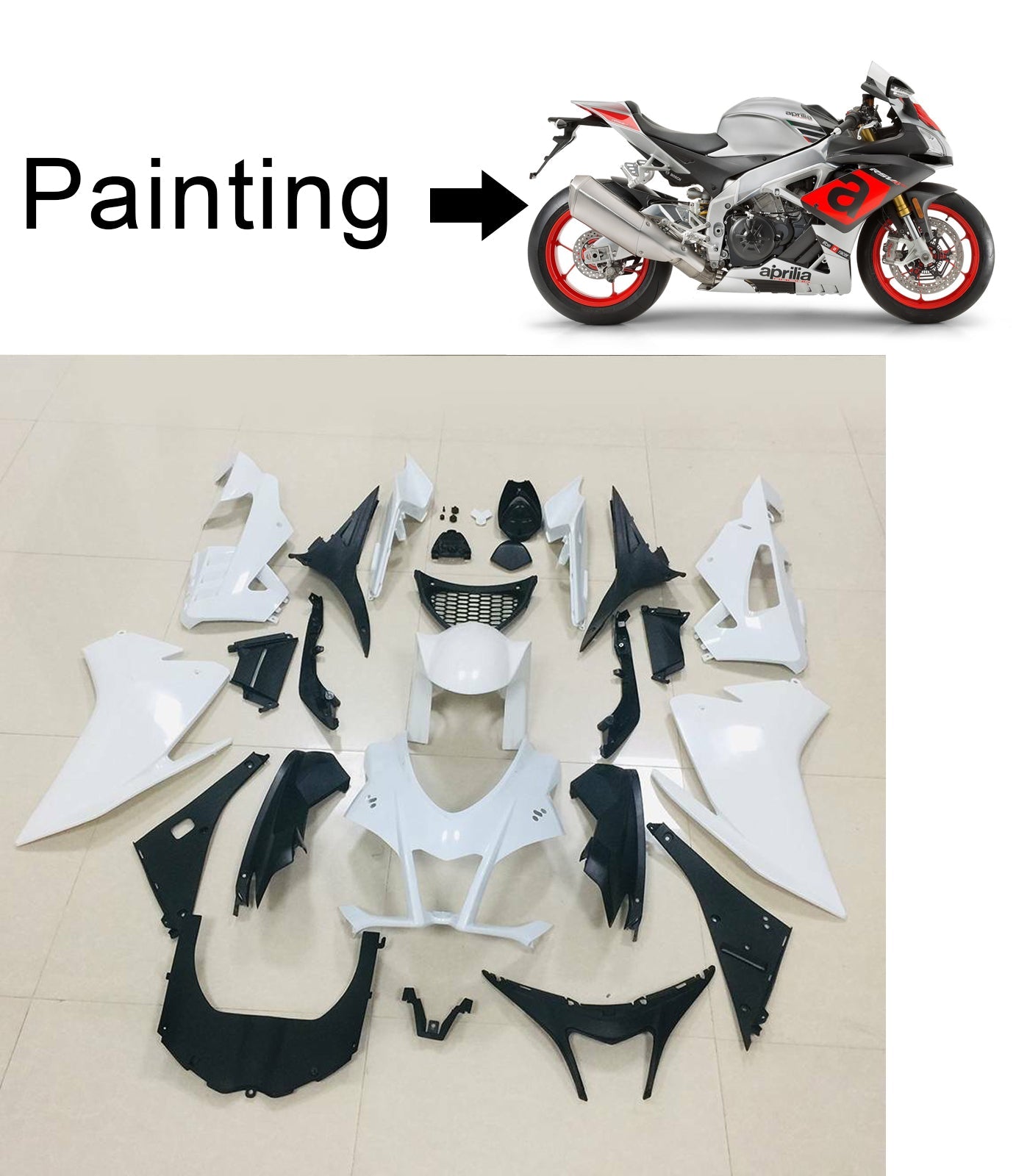 2016-2018 Aprilia RSV4 1000 Amotopart Injection Fairing Kit Bodywork Plastic #106