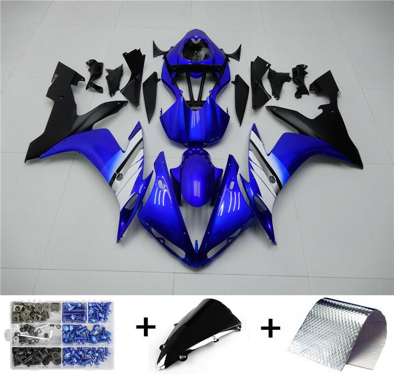 2004-2006 Yamaha YZF R1 Amotopart Fairing Blue Black Kit