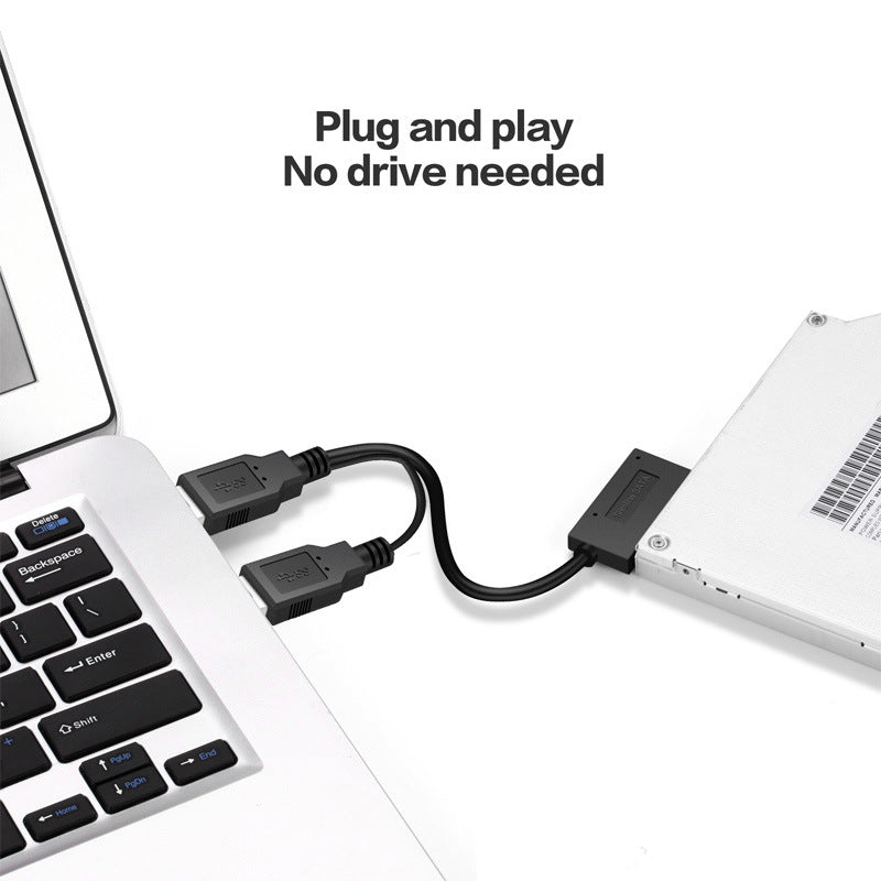 USB 2.0 to 2.5inch HDD 7+15pin SATA Hard Drive Cable Adapter For SATA SSD & HDD