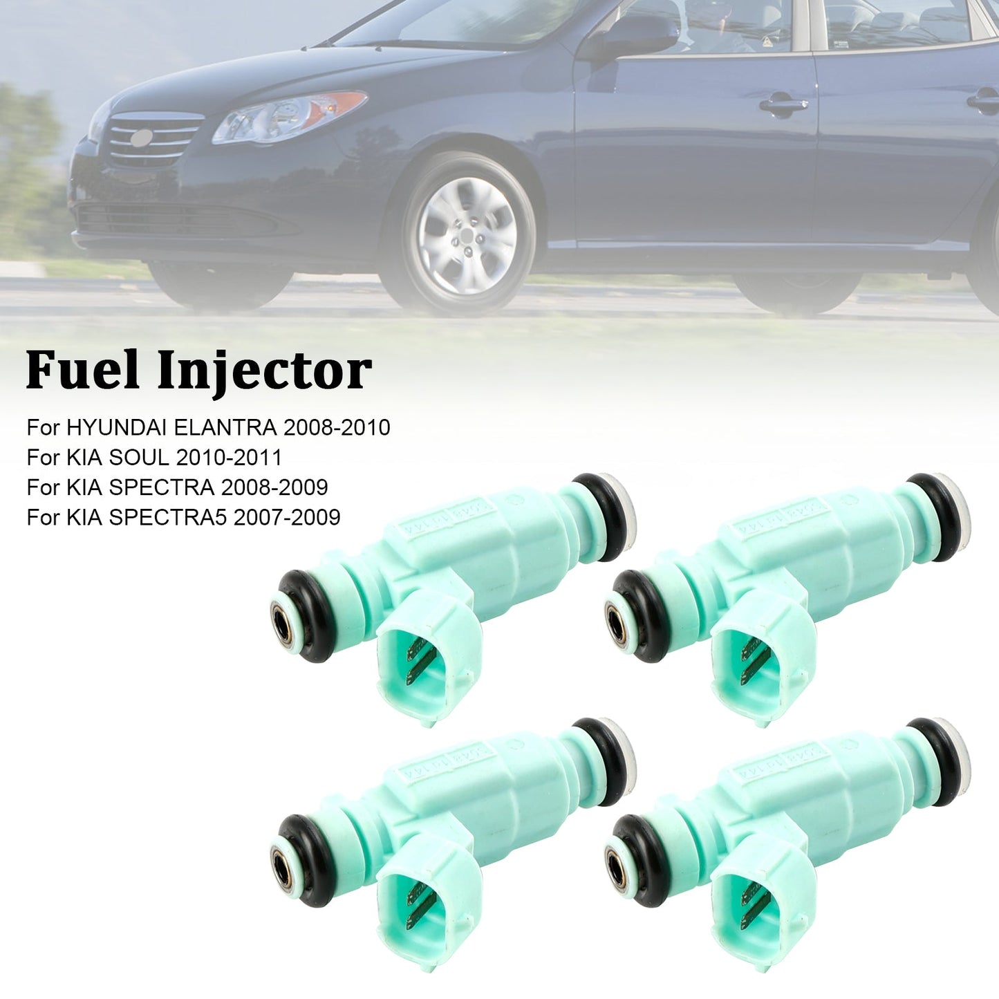 4PCS Fuel Injector 35310-23800 Fit Hyundai Elantra 2008-2010 Fit Kia Soul