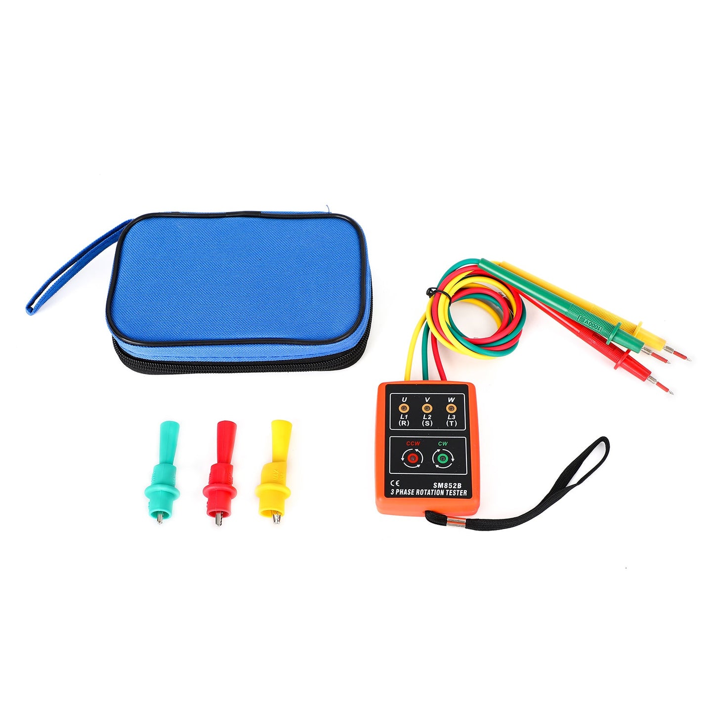 3 Phase Sequence Rotation Tester Indicator Detector Meter LED Buzzer Tool Kit