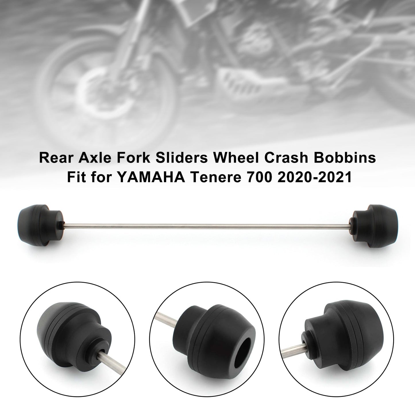 Rear Axle Fork Sliders Wheel Crash Bobbins Fit For Yamaha Tenere 700 20-21