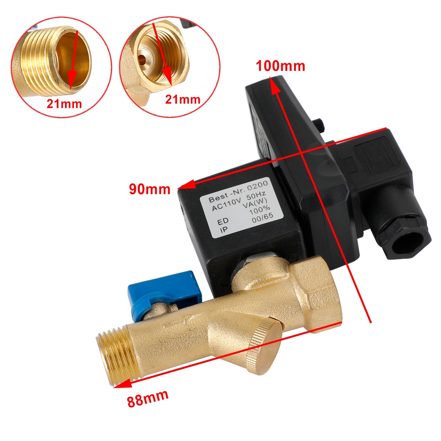 Ac110V 1/2" Multifunction Automatic Electronic Timed Air Compressed Drain Valve