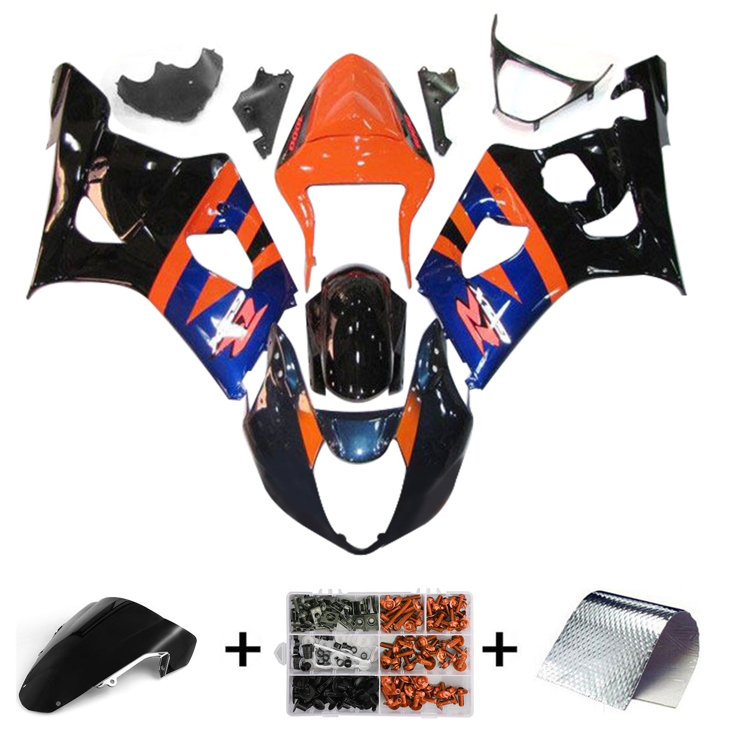 2003-2004 Suzuki GSXR1000 K3 Injection Fairing Kit Bodywork Plastic ABS