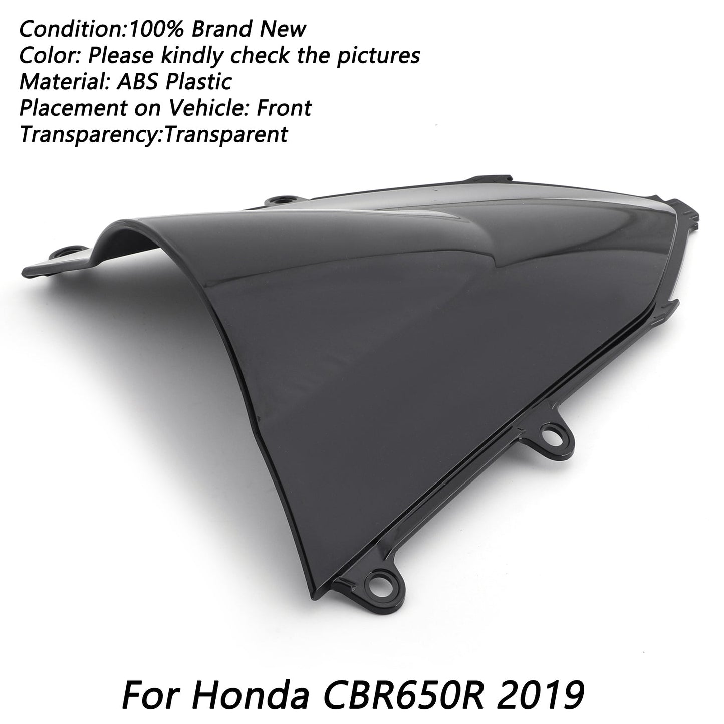 1x ABS Motorcycle Windshield Windscreen For Honda CBR650R CBR 650 R 2019-2022