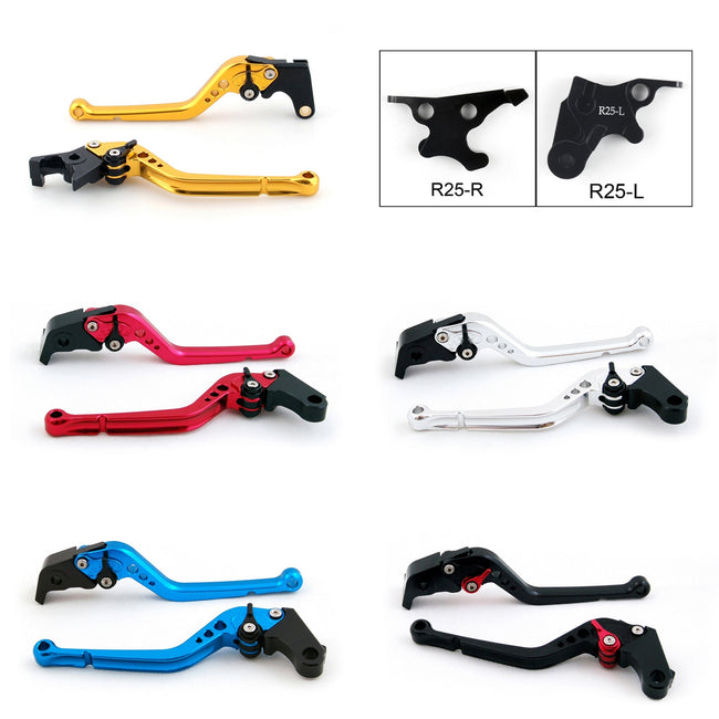 Long Brake Clutch Levers For Yamaha YZF R3 2015 YZF R25 2014-2015 Black