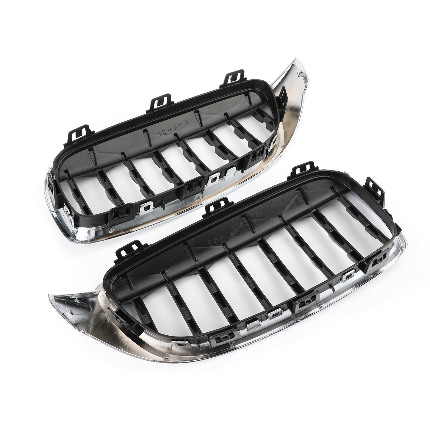 Pair Chrome Diamond Front Upper Grille For BMW 4 Series F32 F33 F36 F82 14-2018