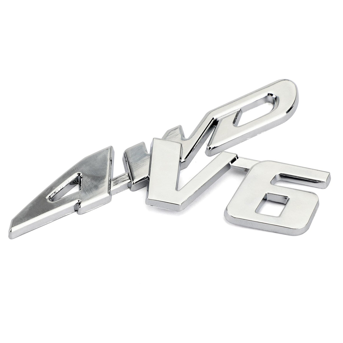 3D Chrome Metal 4WD Car Trunk Rear Fender Emblem Badge Decal Sticker 4WD SUV V6