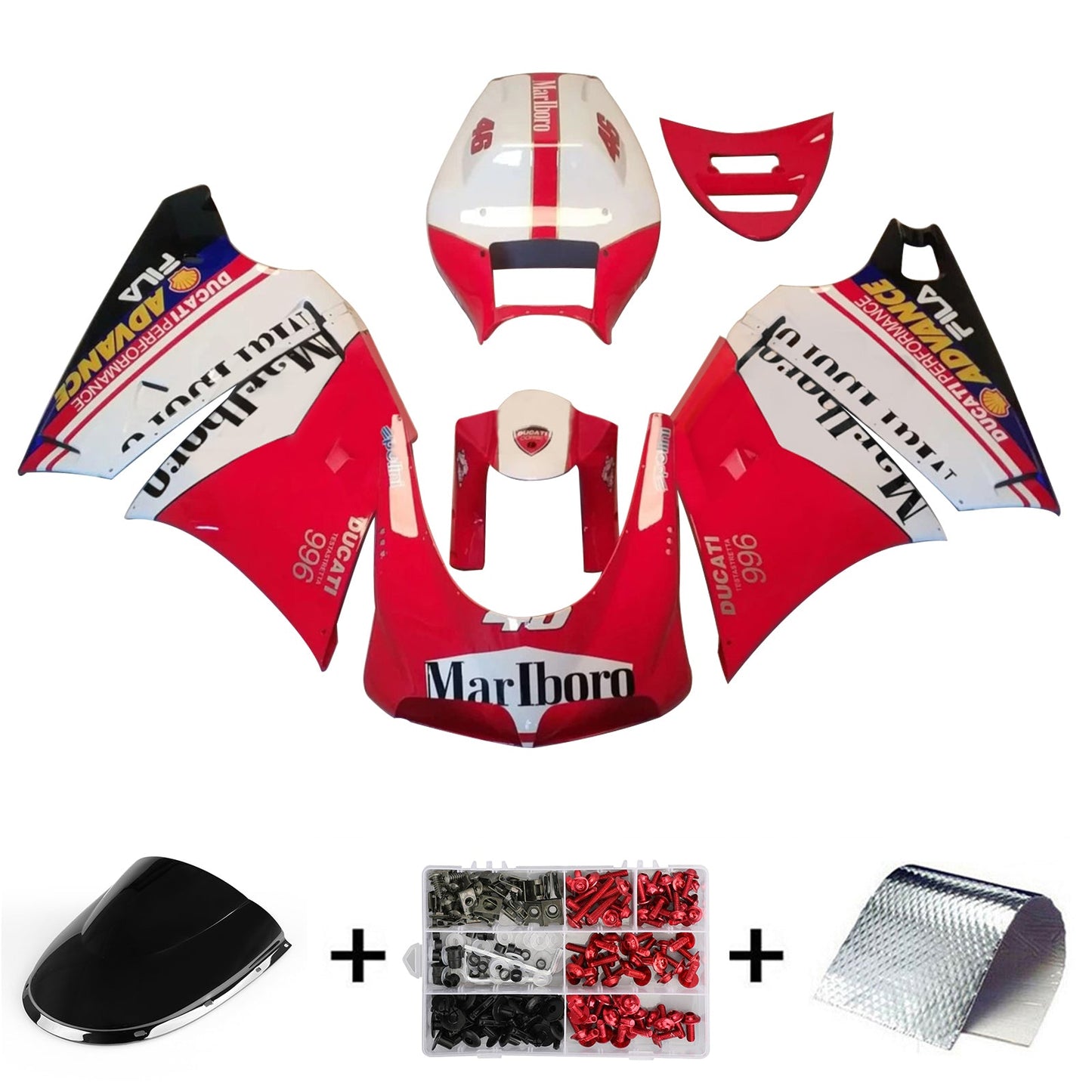 1996-2002 Ducati 996 748 Fairing Kit Bodywork ABS