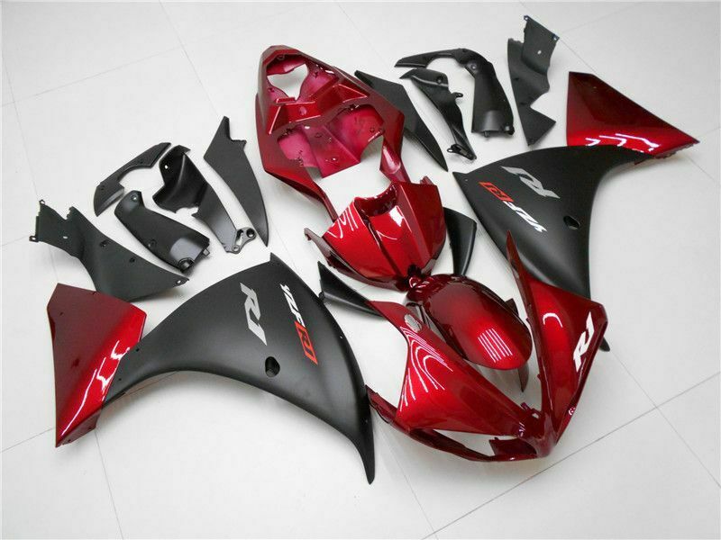 2009-2011 Yamaha YZF R1 Amotopart Fairing Red Black Kit