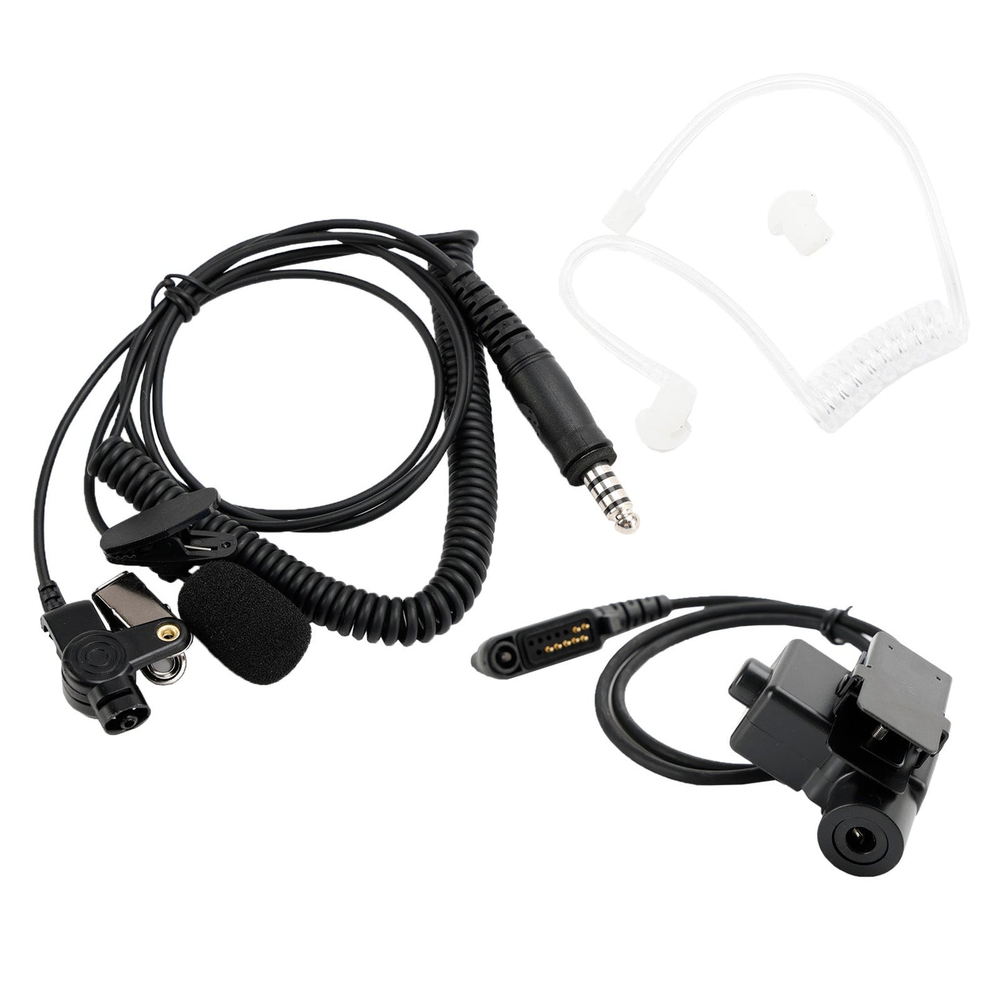 For HYT PD680 PD685 X1E X1P 6-Pin PTT 7.1-A3 Transparent Tube Headset with Mic