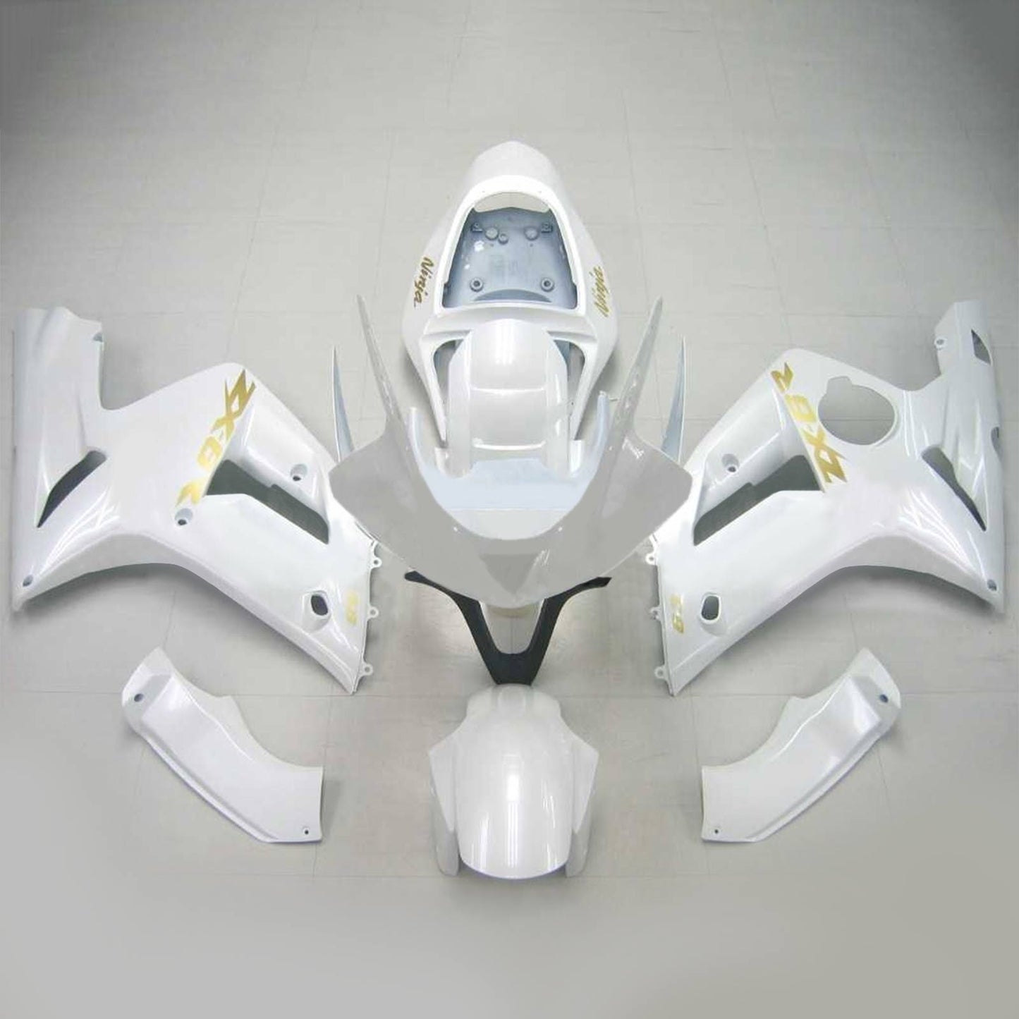 2003-2004 Kawasaki ZX6R 636 Amotopart Injection Fairing Kit Bodywork Plastic ABS #107