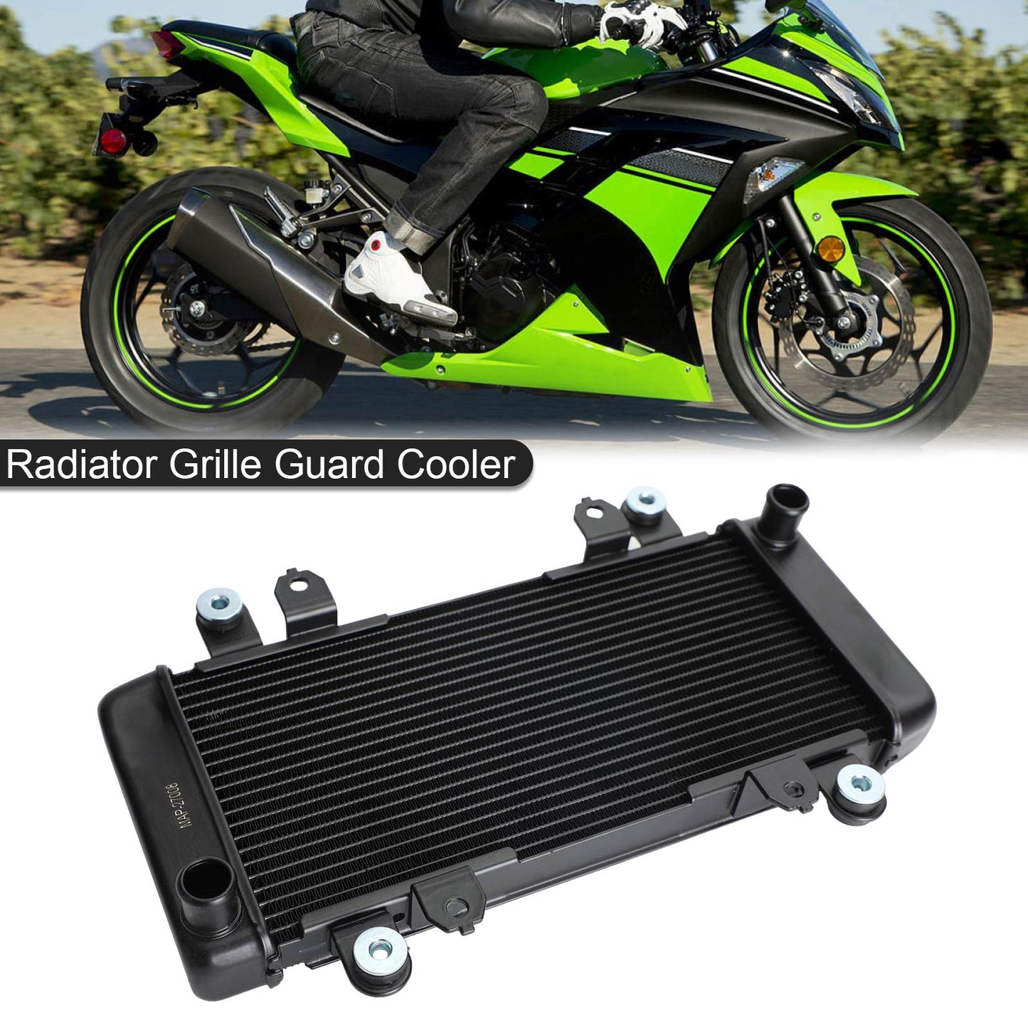 Radiator Guard Cooler Cooling For KAWASAKI NINJA 300 EX300 EX 300 2013-2017 Black