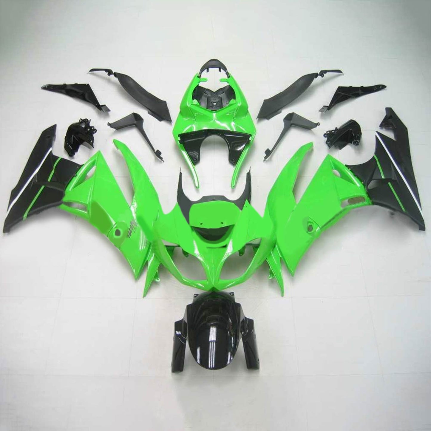 2009-2012 Kawasaki ZX6R 636 Amotopart Injection Fairing Kit Bodywork Plastic ABS #109