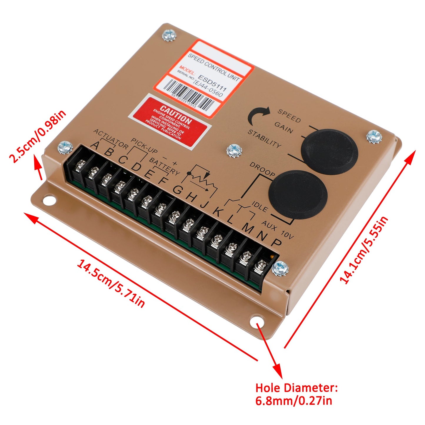 ESD5111 Electronic Engine Speed Controller Governor For Generator Genset Parts