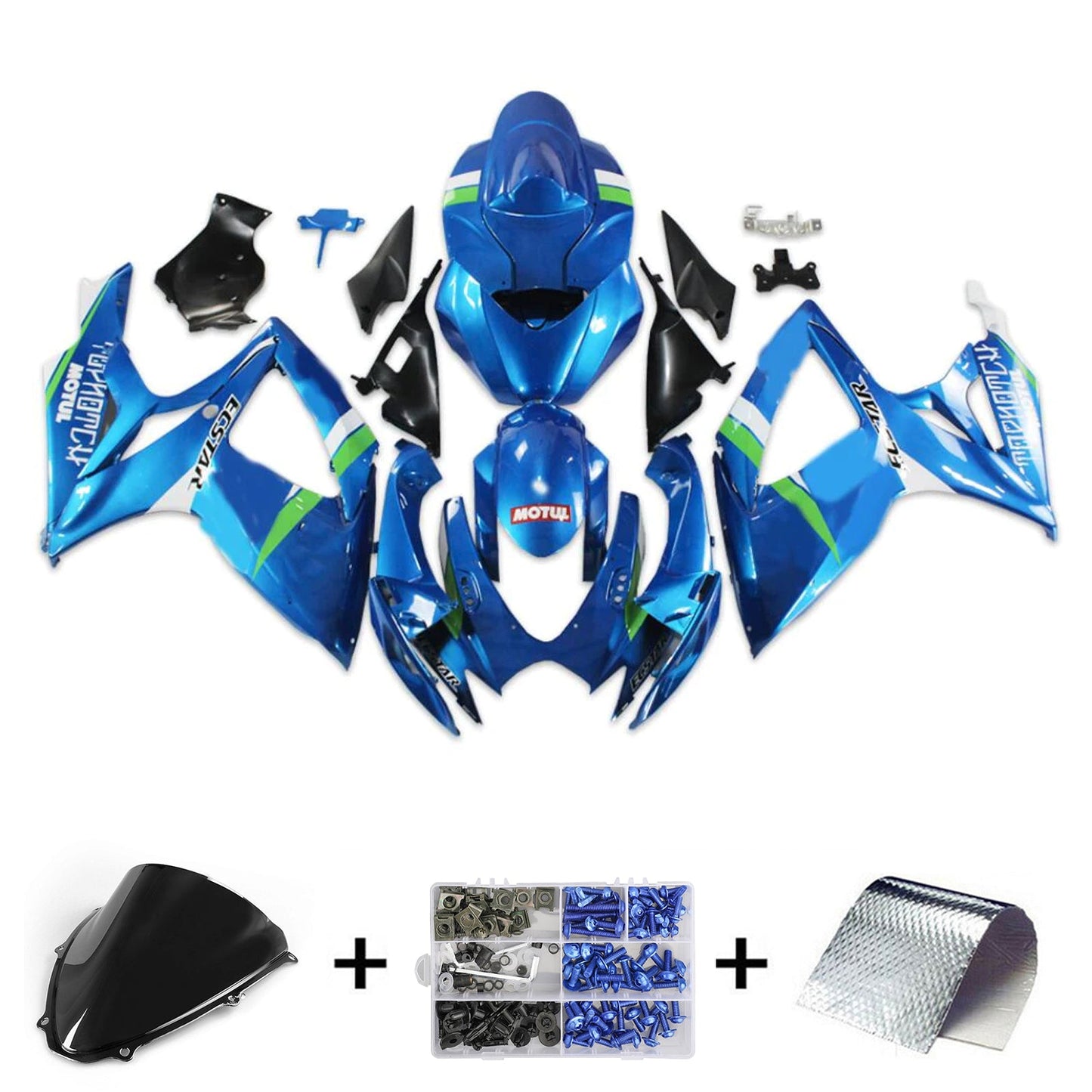 2006-2007 Suzuki GSXR 600/750 K6 Injection Fairing Kit Bodywork Plastic ABS