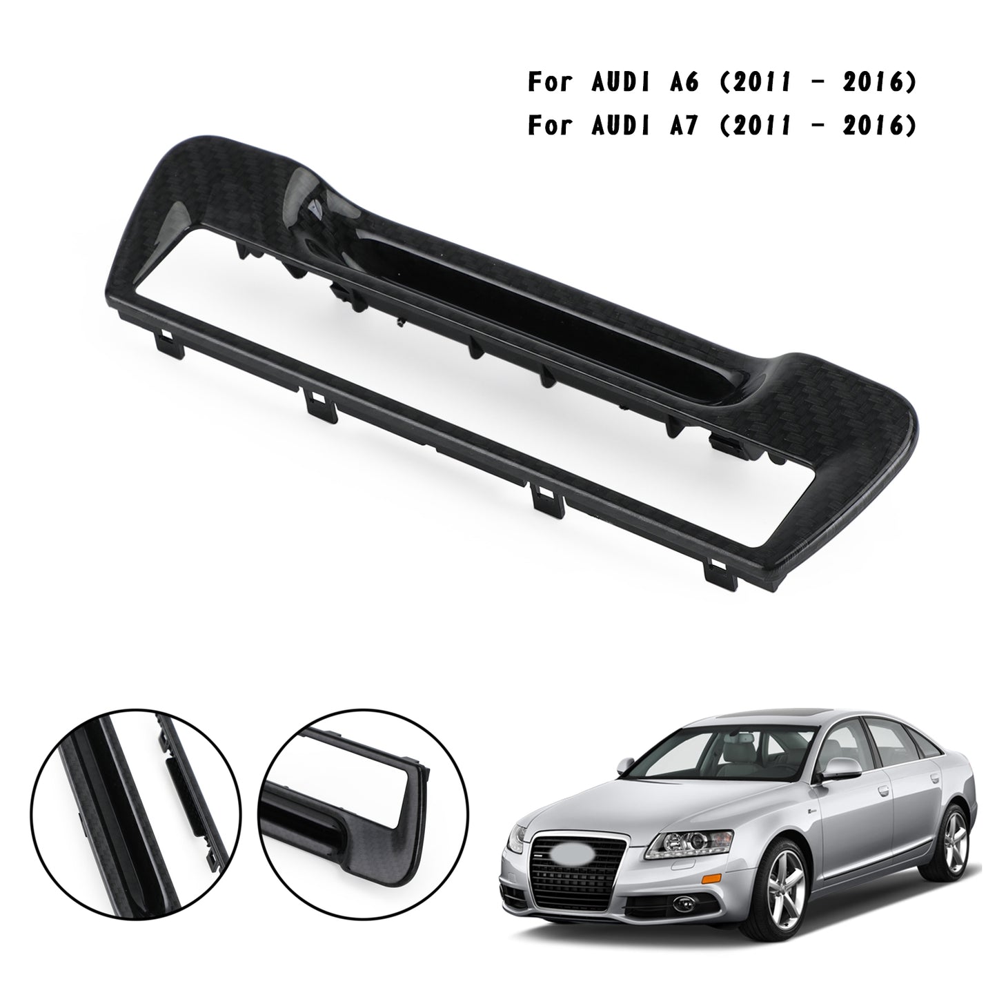 Rear Armrest Cup Holder Surround Trim 4G8863289A For AUDI A6 11-16 A7 11-16 C7