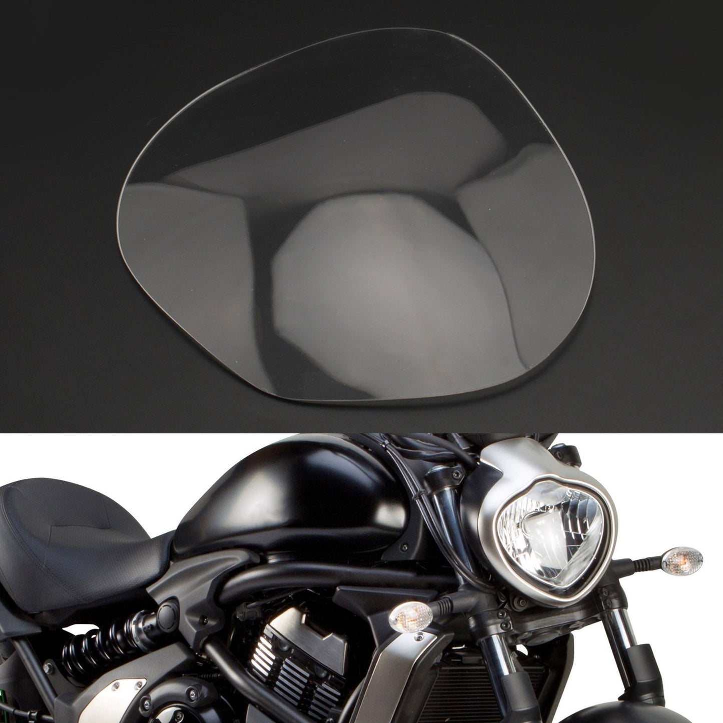 Front Headlight Lens Protection Cover Clear Fit For Kawasaki Vulcan S 2015-2021