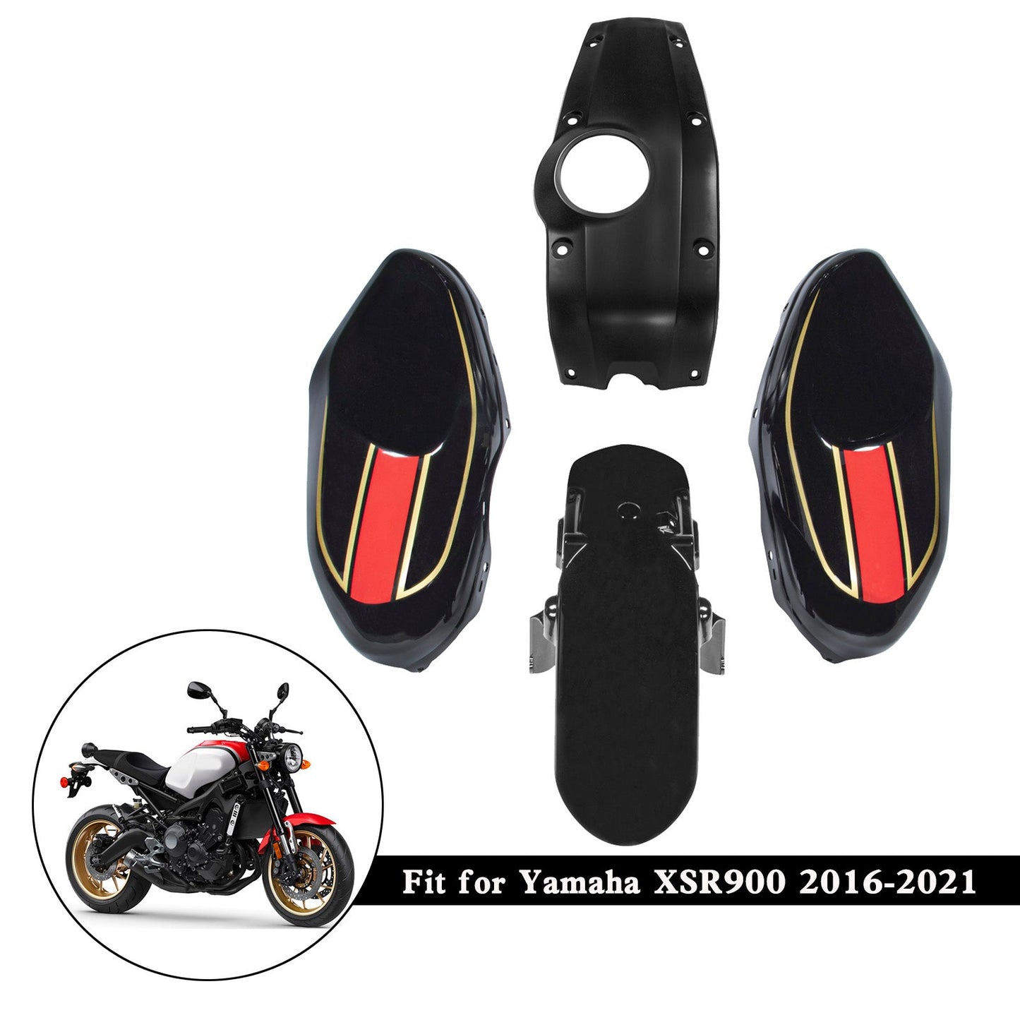 2016-2021 Yamaha XSR900 Injection ABS Plastic Bodywork Fairing Kit 001#