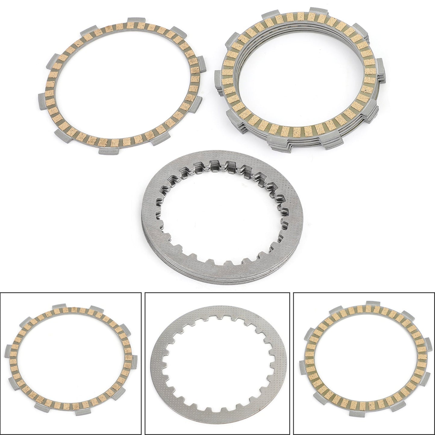 Clutch Plate Kit - Friction & Steel Plates For Yamaha FZR250 Genesis 87-88 FZR250R 89-94 FZX250 Zeal (3YX1/2/4) 91-92