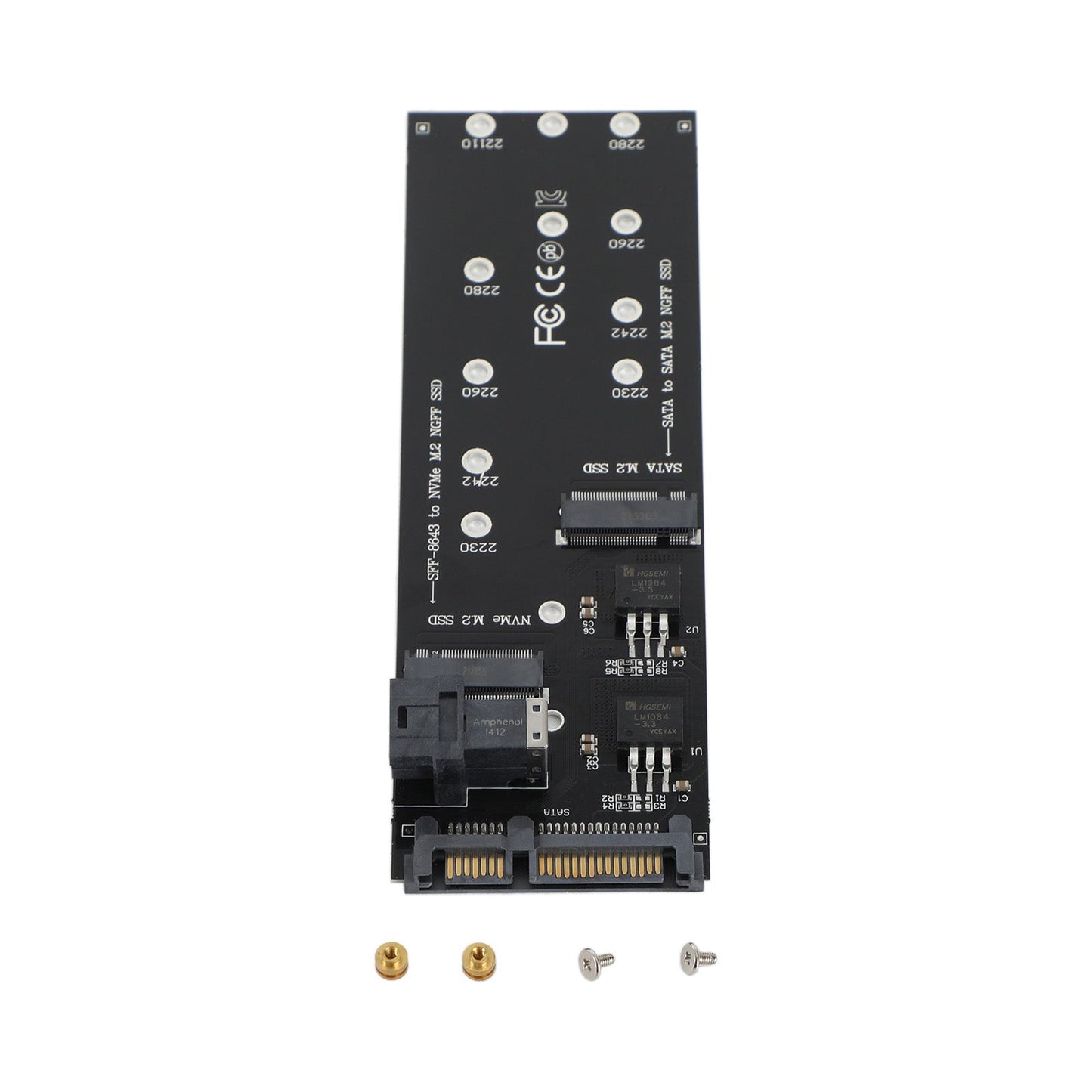 SFF-8643 to U2 Kit NGFF M-Key to HD Mini SAS NVME PCIe SSD SATA Adapter