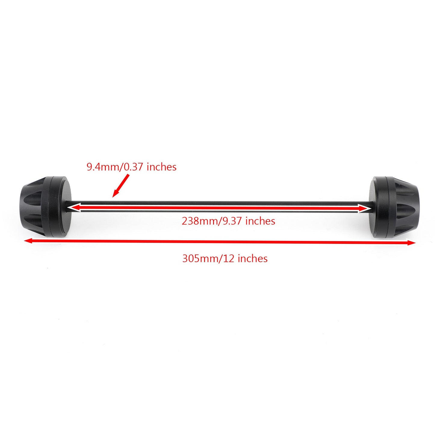 FRONT Axle Fork Crash Sliders Black for BMW R Nine T 14-17 R1200GS/R/RT/RS 13-18