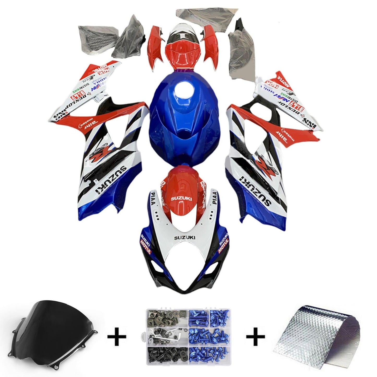 2007-2008 Suzuki GSXR1000 K7 Fairing Kit Bodywork Plastic ABS