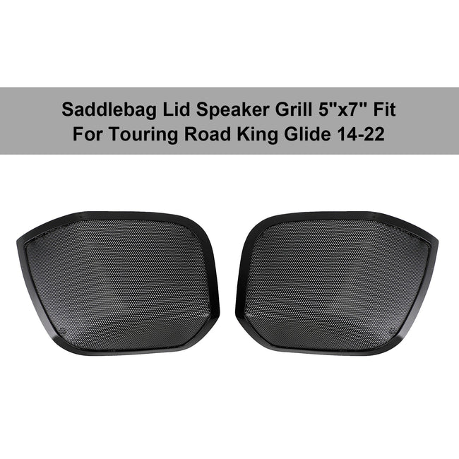 Saddlebag Lid Speaker Grill 5"X7" Fit For Touring Road King Glide 14-22