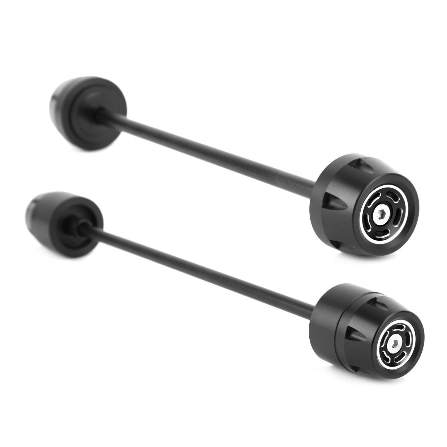 FRONT + REAR Axle Fork Wheel Slider Black Fit for Ducati Scrambler 400 800 1100
