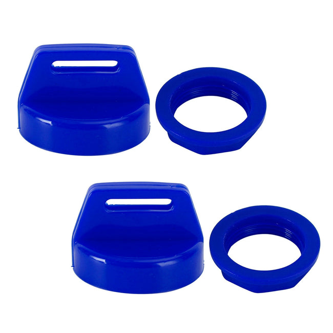 2 Pack Blue Ignition Key Cover w/Nut For Polaris RZR XP 570 800 900 1000 5433534